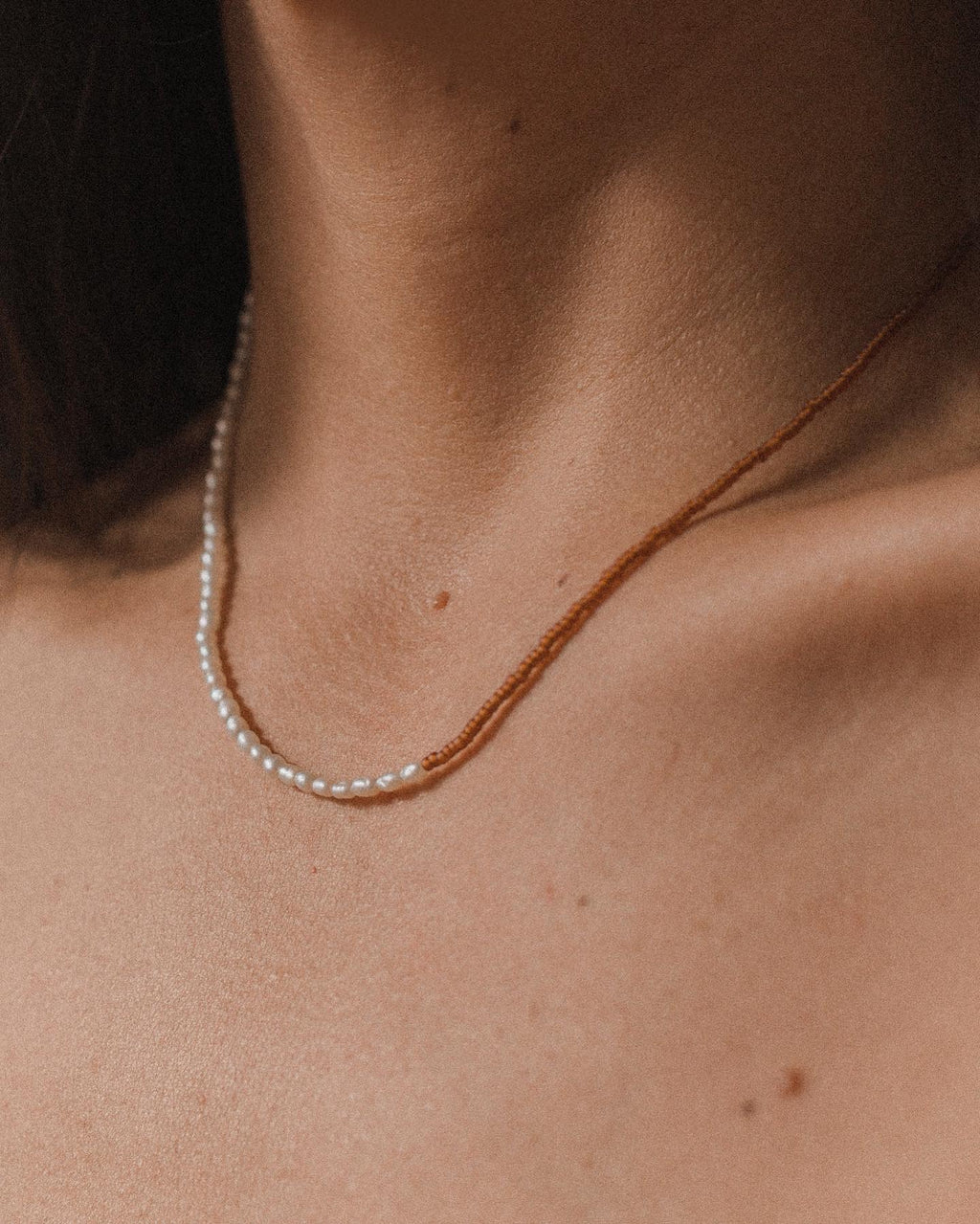 PRE-ORDER Lele Pearl Necklace - Caramel