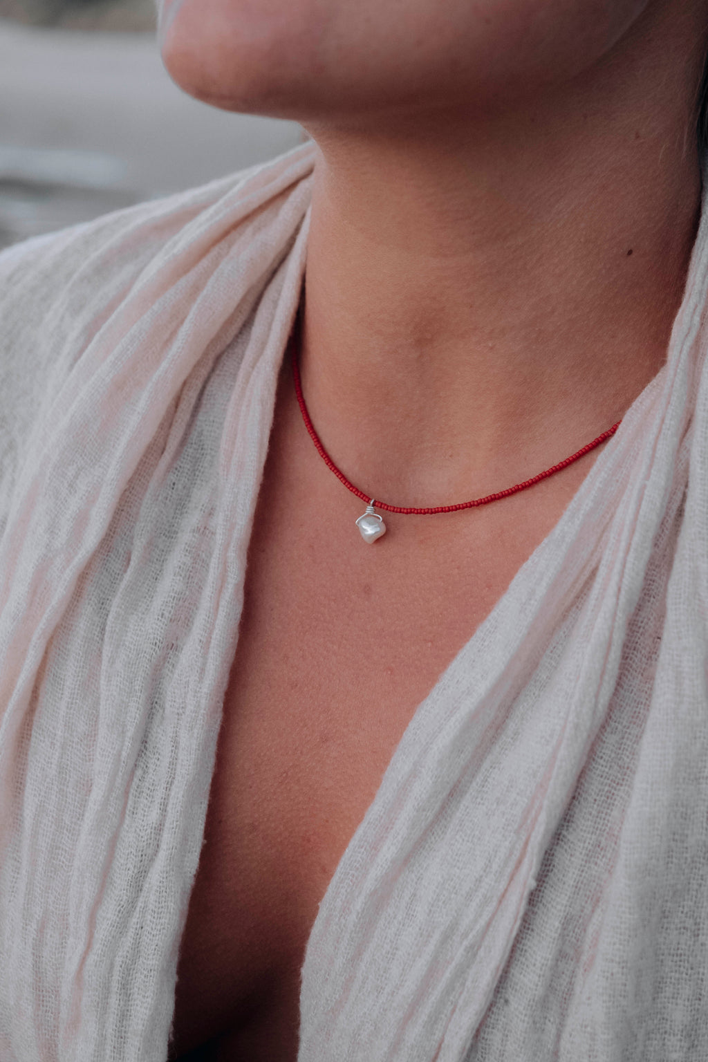 Ida Necklace- Coral