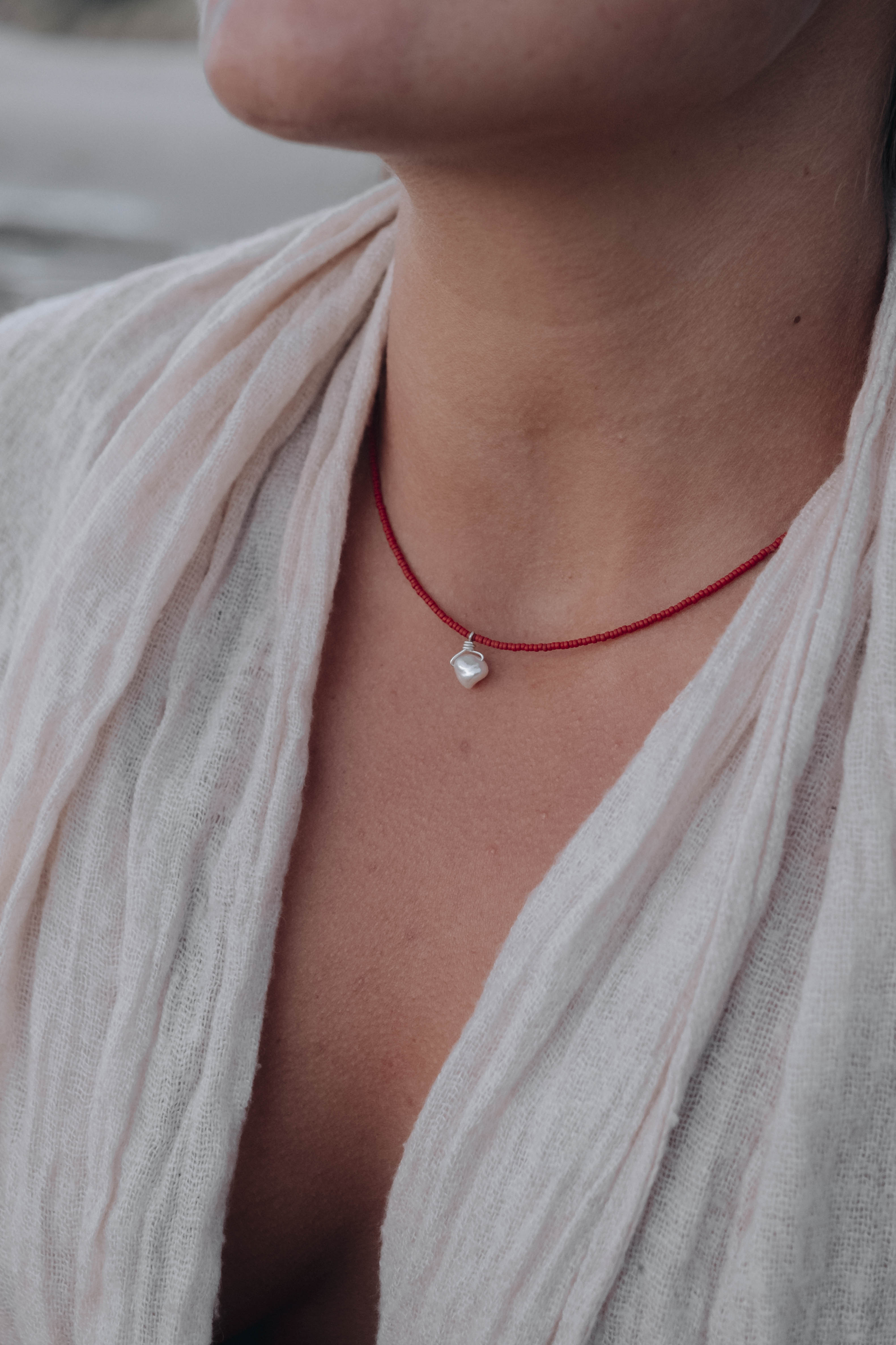 Ida Necklace- Coral