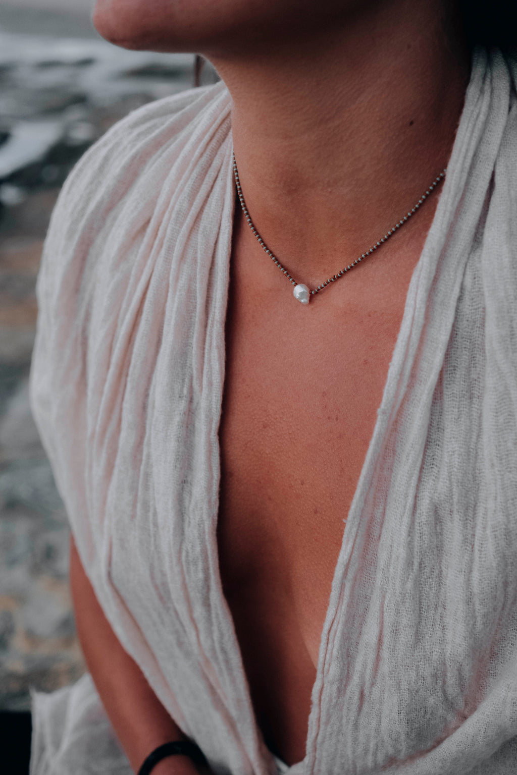 PRE-ORDER Ida Necklace- Brown Sky