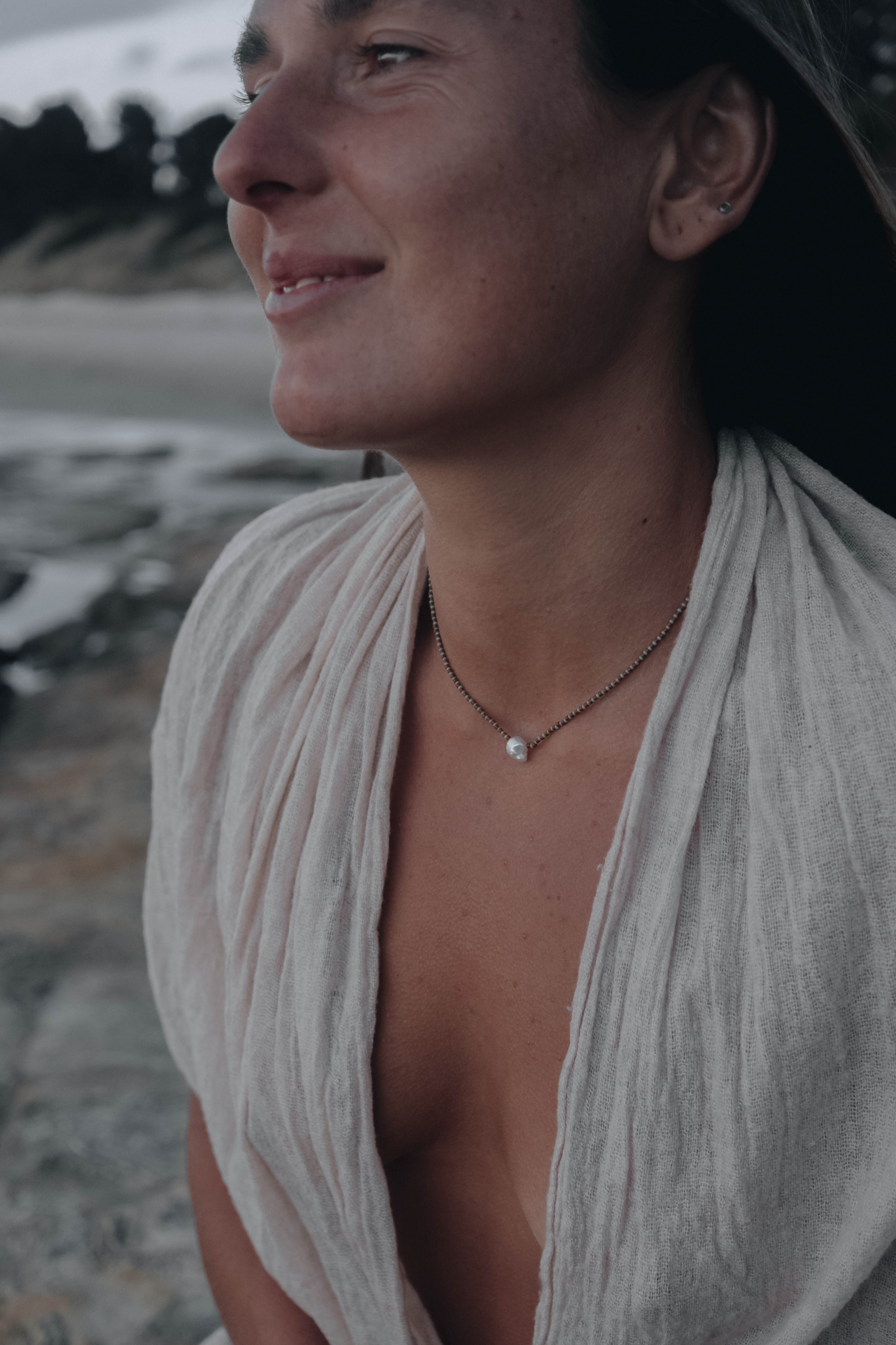 Ida Necklace- Brown Sky