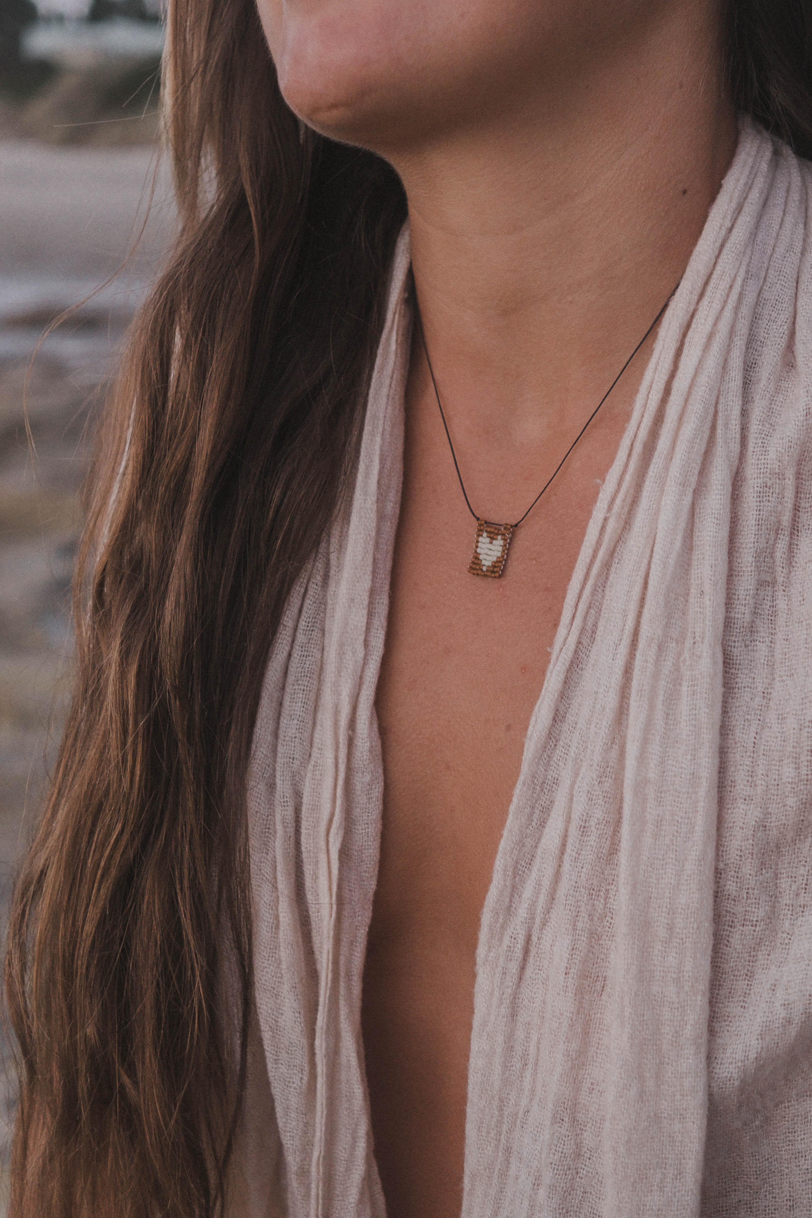 Amor Necklace - Peyote weave