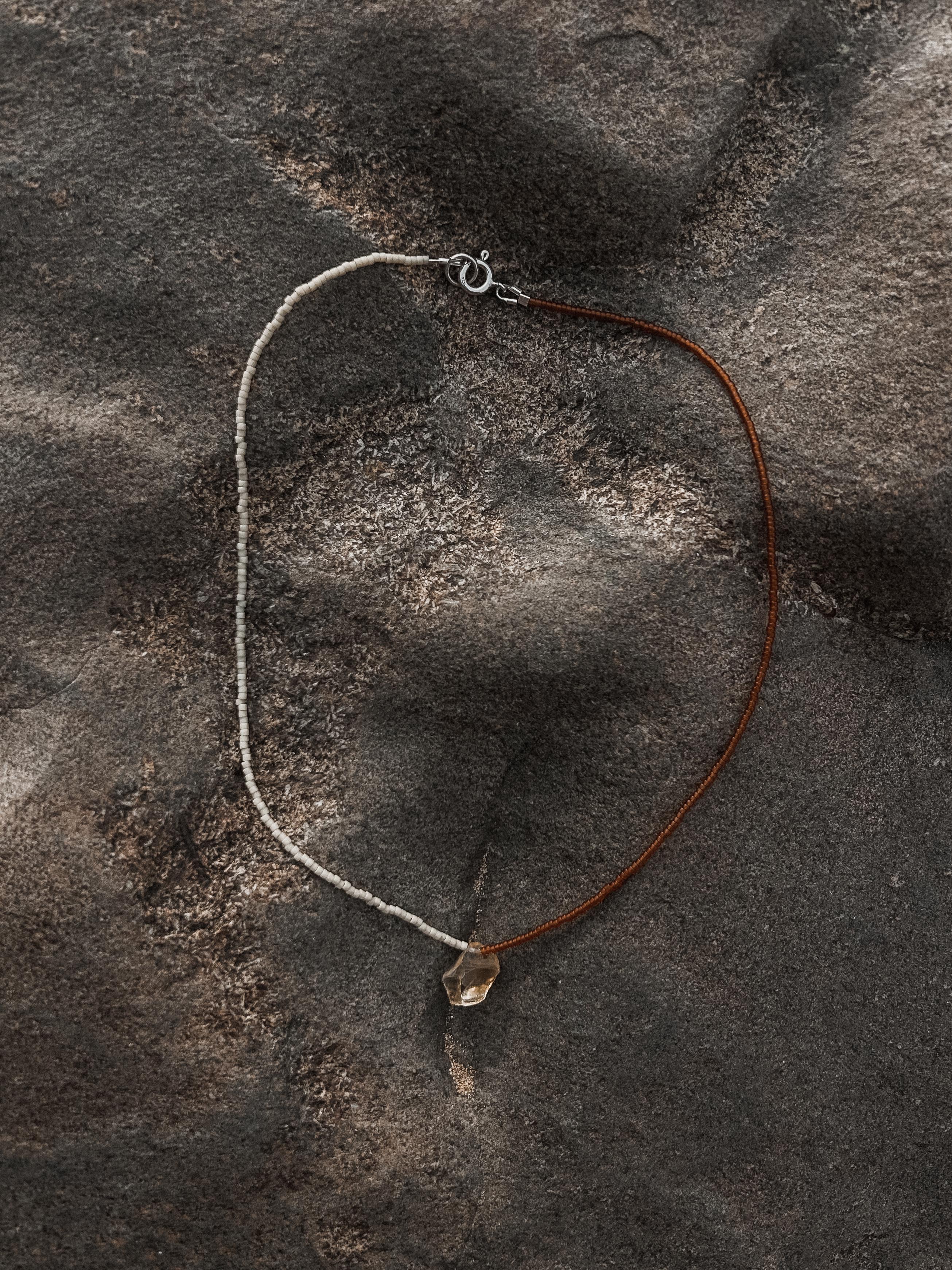 Citrine Necklace - Sand