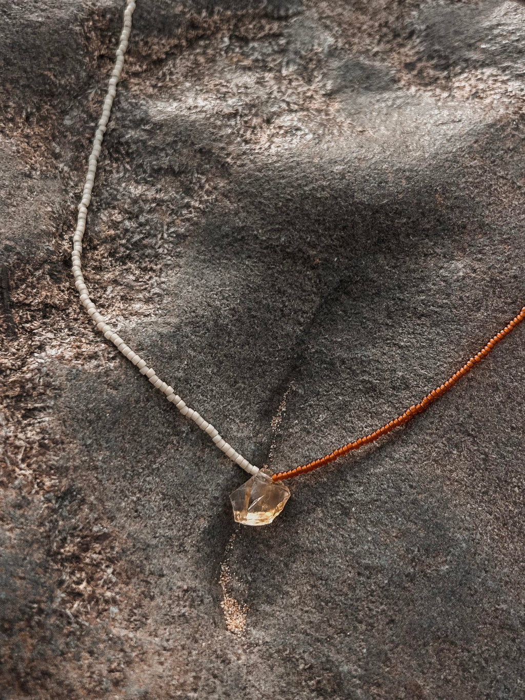 Citrine Necklace - Sand