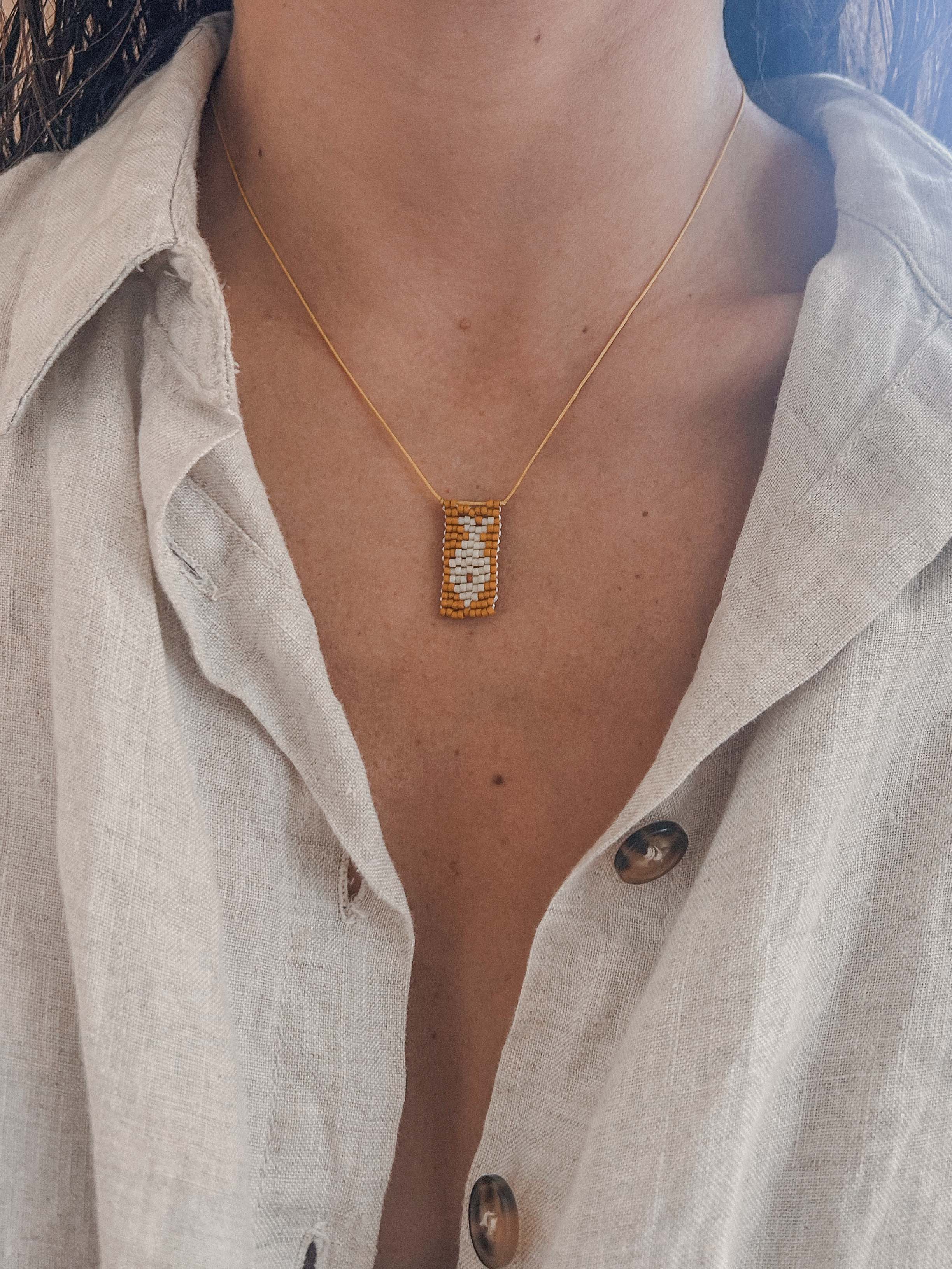 Pez Necklace - Peyote weave