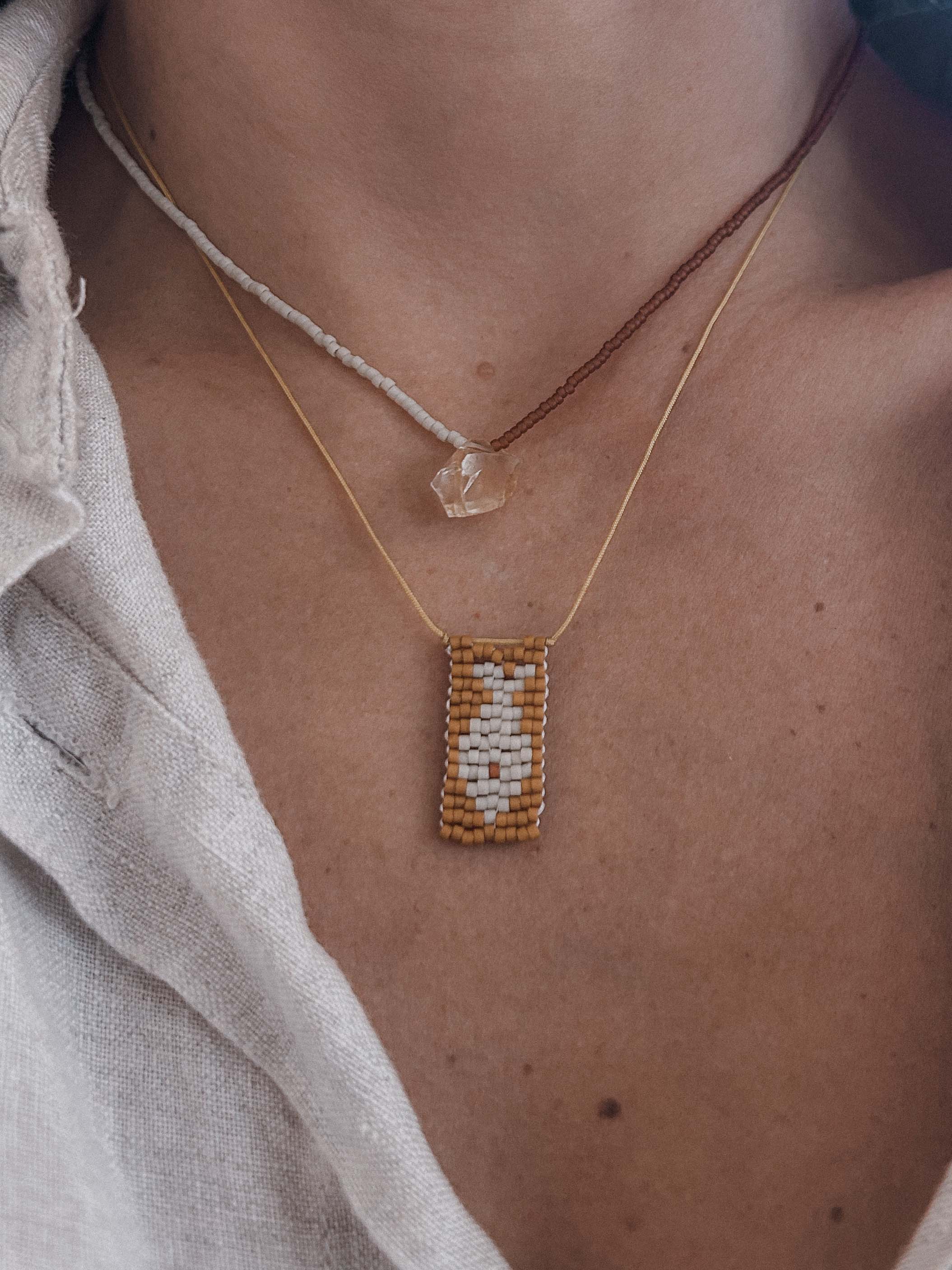 Pez Necklace - Peyote weave