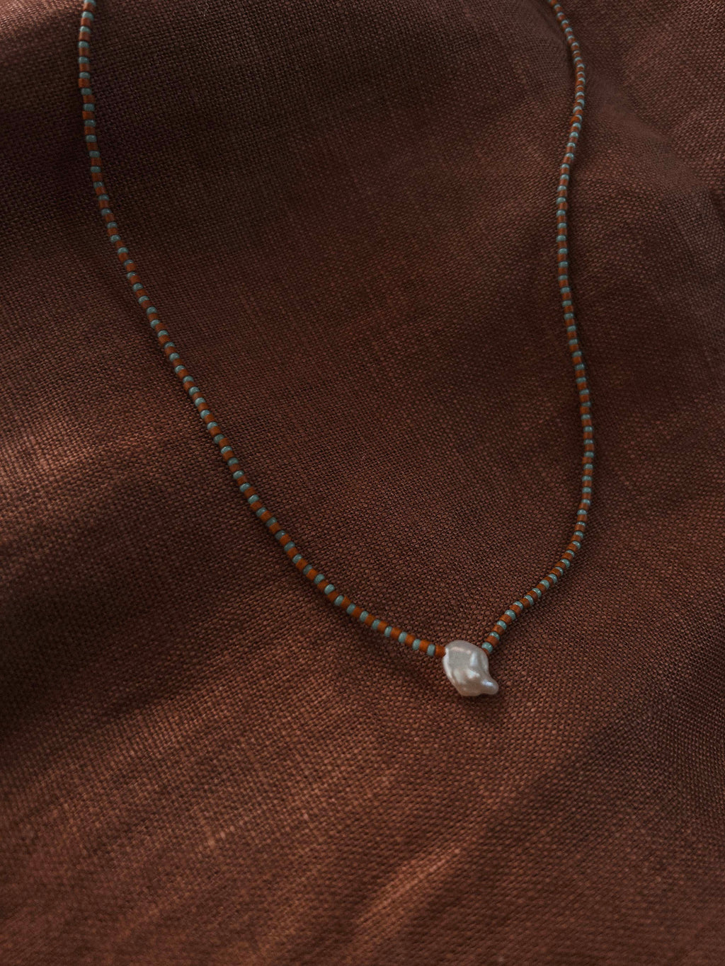 PRE-ORDER Ida Necklace- Brown Sky